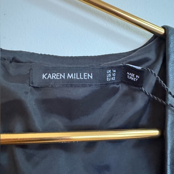 Karen Millen | Check Jacquard Button Front Dress - Picture 10 of 10